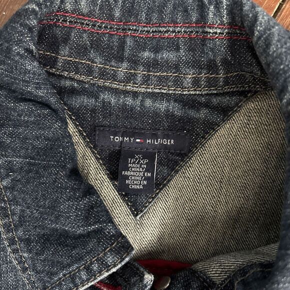 Tommy Hilfiger Fitted Jean Jacket Denim Size XS Navy Blue Classic - Picture 3 of 5